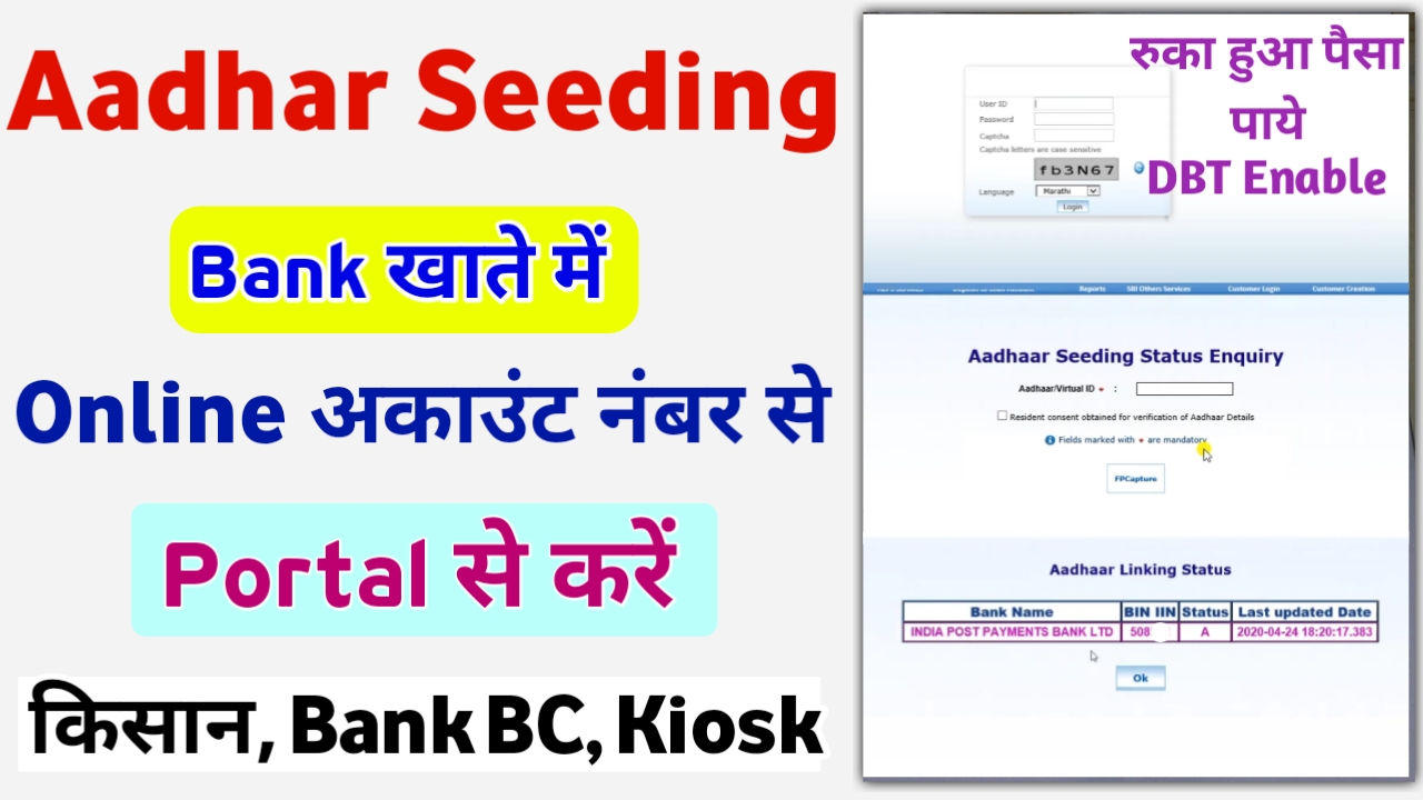 Online Aadhar Seeding In Bank Process: इस तरह करते हैं NPCI लिंक Bank खाते में,